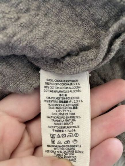 Free People jacket Textured Gauze wrap Belted Taupe Cotton small boho - Picture 11 of 11